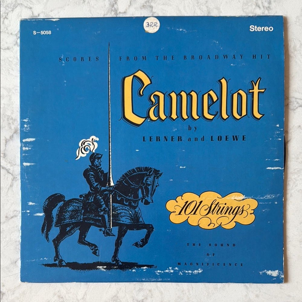 Camelot Blue and Black Vinyl Record Album